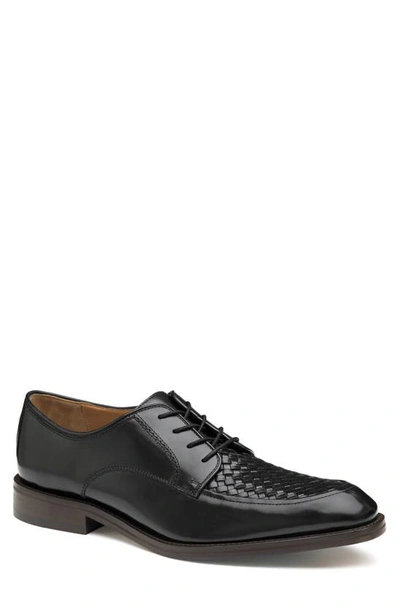 Shop Johnston & Murphy Meade Moc Toe Derby In Black