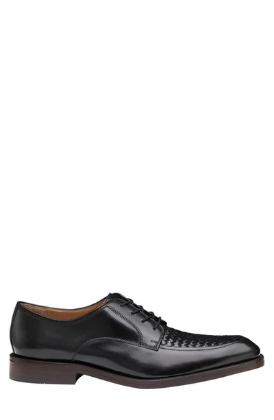 Shop Johnston & Murphy Meade Moc Toe Derby In Black