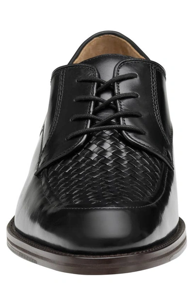 Shop Johnston & Murphy Meade Moc Toe Derby In Black