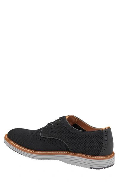 Shop Johnston & Murphy Upton Knit Wingtip In Black