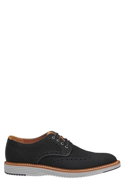 Shop Johnston & Murphy Upton Knit Wingtip In Black