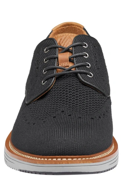 Shop Johnston & Murphy Upton Knit Wingtip In Black