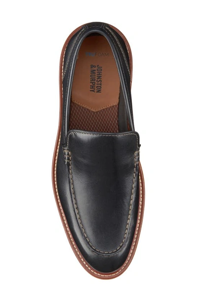 Shop Johnston & Murphy Upton Venetian Loafer In Black