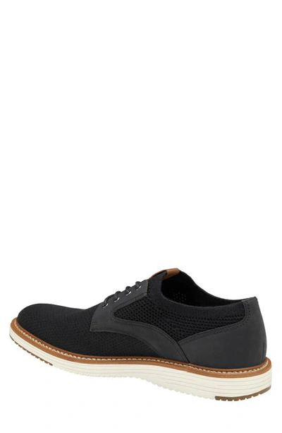 Johnston & Murphy Upton Plain Toe Knit Derby In Black