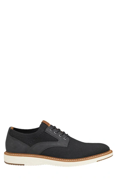 Johnston & Murphy Upton Plain Toe Knit Derby In Black