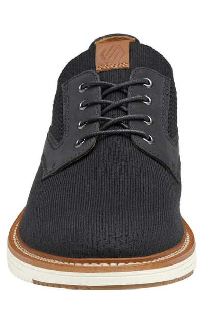 Johnston & Murphy Upton Plain Toe Knit Derby In Black