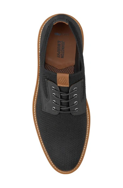 Johnston & Murphy Upton Plain Toe Knit Derby In Black