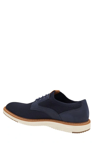 Johnston & Murphy Upton Plain Toe Knit Derby In Navy