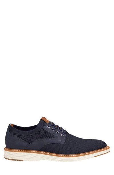 Johnston & Murphy Upton Plain Toe Knit Derby In Navy
