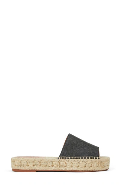 Shop Lafayette 148 Rose Espadrille Platform Slide Sandal In Black