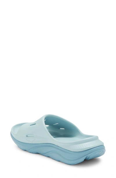 Shop Hoka Gender Inclusive Ora Recovery Slide 3 Sandal In Cloud Blue / Stone Blue