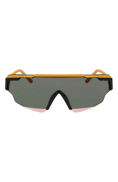 Shop Nike Marquee Edge 64mm Shield Sunglasses In Monarch/ Green