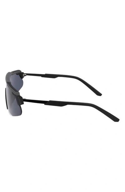 Shop Nike Marquee 66mm Oversize Shield Sunglasses In Dark Grey/ Dark Grey