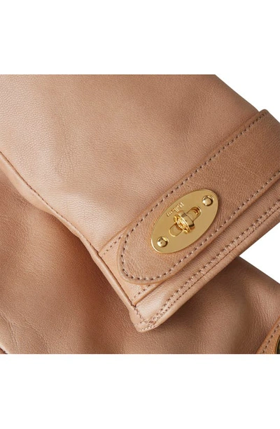 Shop Mulberry Darley Leather Gloves In Maple