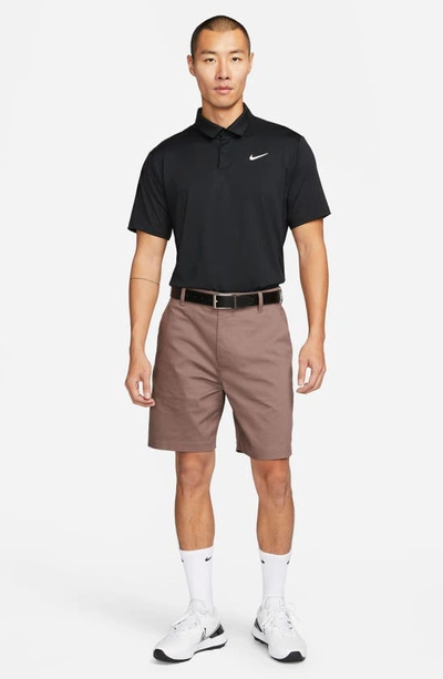 Shop Nike Dri-fit Uv Flat Front Chino Golf Shorts In Plum Eclipse