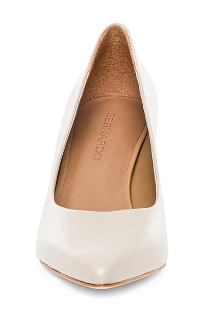 Shop Bernardo Footwear Faryn Pointed Toe Pump In Eggshell