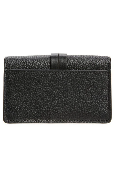 Shop Chloé Alphabet Leather Card Case In 001 Black