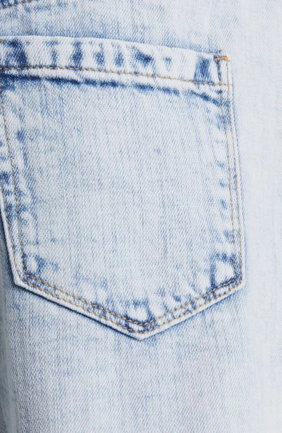 Blanknyc Raw Hem Flared Denim Shorts In Blind Journey