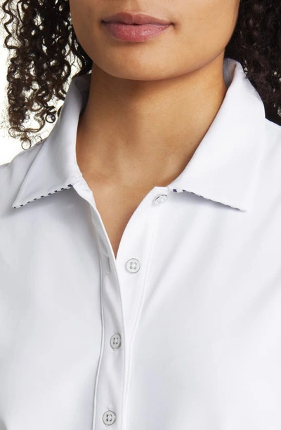 Tommy Bahama Aubrey Refined Sleeveless Polo Top In White