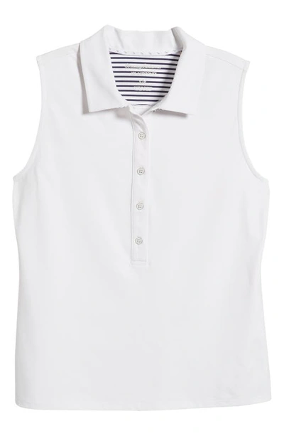 Tommy Bahama Aubrey Refined Sleeveless Polo Top In White