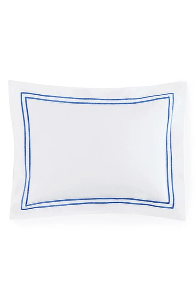 Sferra Grande Hotel Sham In White/ Cornflower