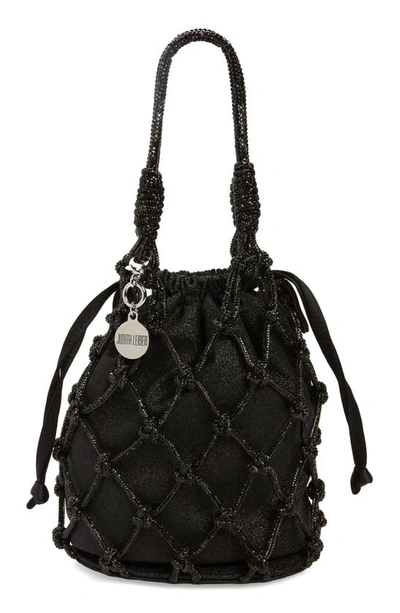 Judith Leiber Sparkle Crystal Net Top-handle Bag In Silver Jet