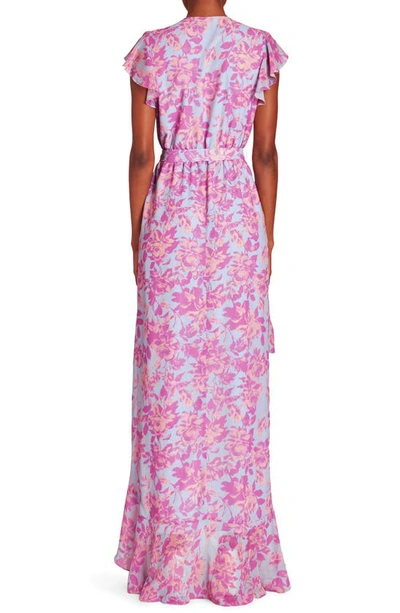Shop Amanda Uprichard Johanna Floral Faux Wrap Maxi Dress In Midsummer