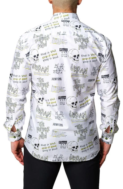 Shop Maceoo Fibonacci Urban Contemporary Fit Button-up Shirt In White