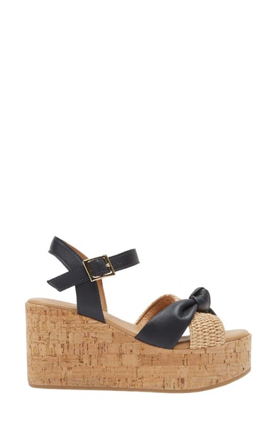 Cordani Jaylin Platform Wedge Sandal In Navy