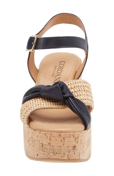 Cordani Jaylin Platform Wedge Sandal In Navy