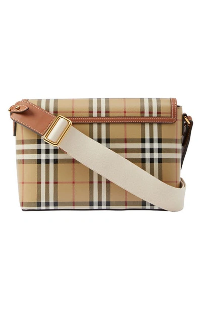 Burberry Medium Note Coated Canvas Crossbody Bag In Briar Brown
