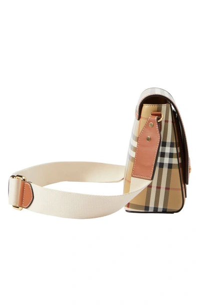 Burberry Medium Note Coated Canvas Crossbody Bag In Briar Brown