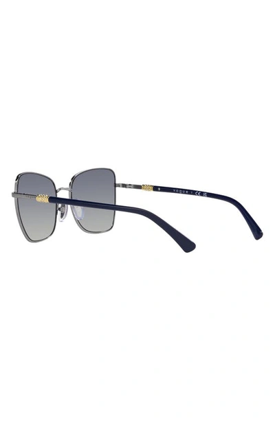 Shop Vogue 56mm Gradient Butterfly Sunglasses In Gunmetal