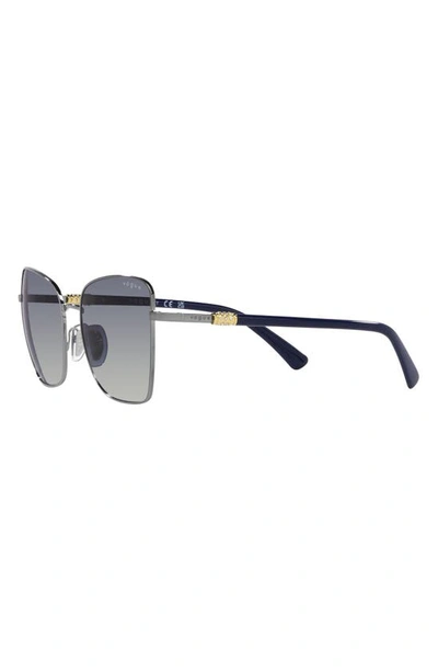 Shop Vogue 56mm Gradient Butterfly Sunglasses In Gunmetal