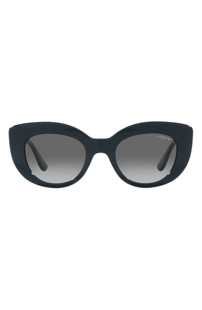 Shop Vogue 49mm Gradient Butterfly Sunglasses In Black/ Gradient Grey