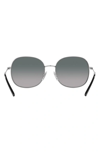 Shop Vogue 57mm Polarized Round Sunglasses In Gunmetal