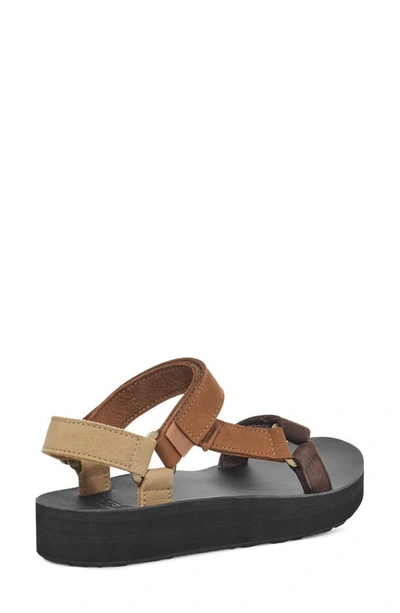 Shop Teva Midform Universal Leather Sandal In Neutral Multi