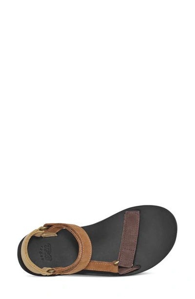 Shop Teva Midform Universal Leather Sandal In Neutral Multi