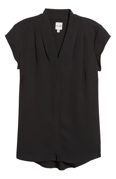 Nic + Zoe Day To Night Cap Sleeve Top In Black Onyx