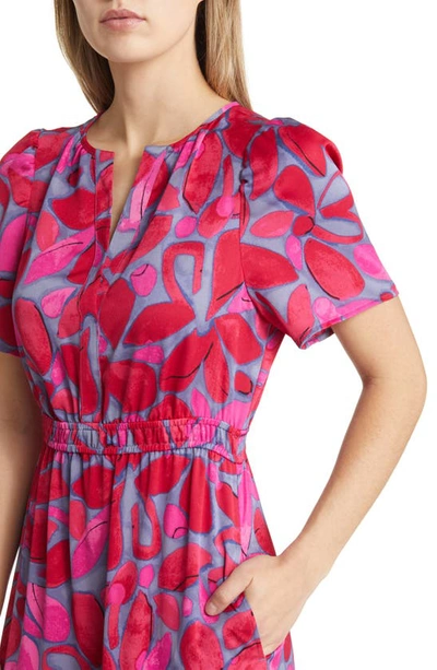 Nic + Zoe Happy Splash Tiered Floral-print Maxi Dress In Pink Multi