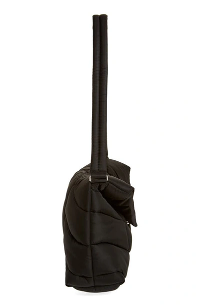 Shop Saint Laurent Medium Puffer Econyl® Regenerated Nylon Messenger Bag In Black