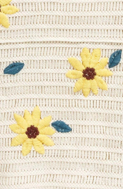 Shop Freshman Kids' Daisy Cotton Crochet Top In Crochet Daisies