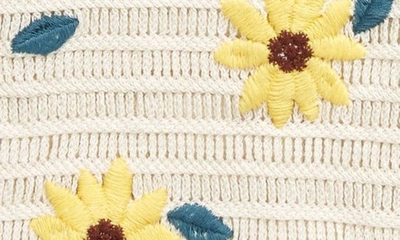 Shop Freshman Kids' Daisy Cotton Crochet Top In Crochet Daisies