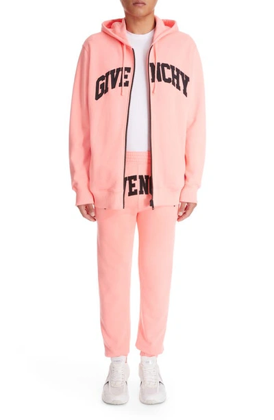 Shop Givenchy Varsity Logo Slim Fit Joggers In Coral