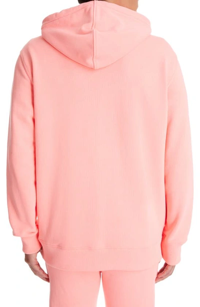 Shop Givenchy Classic Fit Logo Cotton Zip Hoodie In Coral
