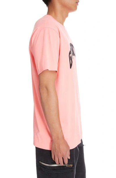 Shop Givenchy Oversize Cotton Logo Appliqué T-shirt In Coral