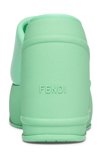 Shop Fendi First Wedge Slide Sandal In Bouquet