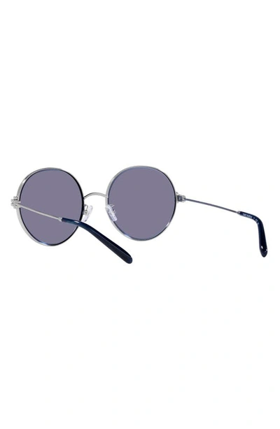 Shop Tory Burch 54mm Round Sunglasses In Silver