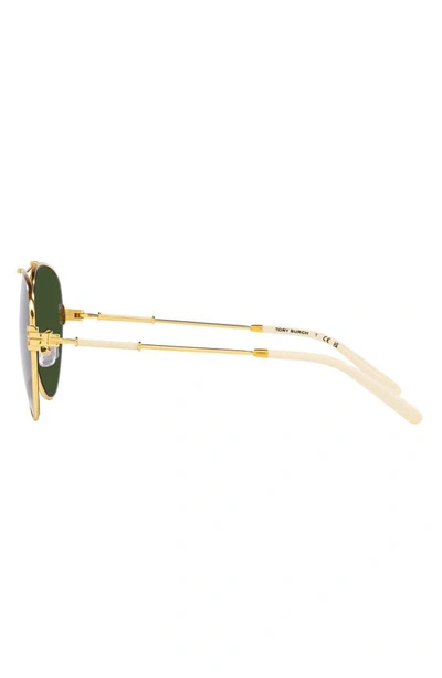 Shop Tory Burch 58mm Pilot Sunglasses In Gold