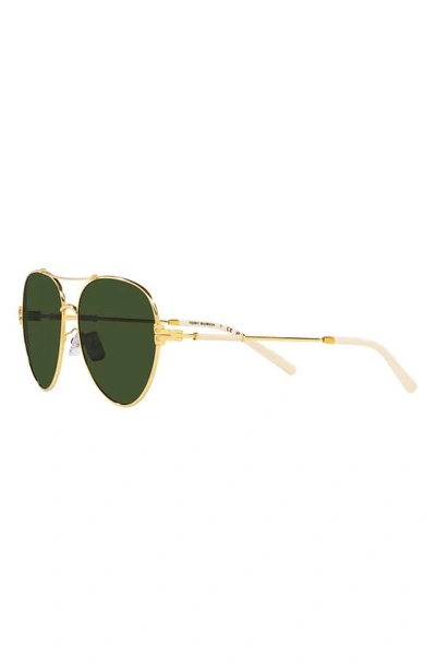 Shop Tory Burch 58mm Pilot Sunglasses In Gold